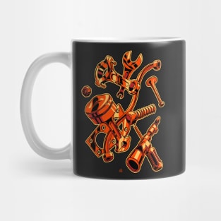 Machine parts and tools illustration part 1 - engine Mug